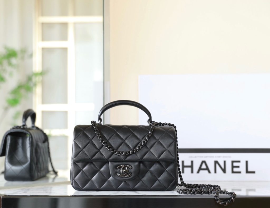 Chanel So Black CF Large Mini Top Handle Bag