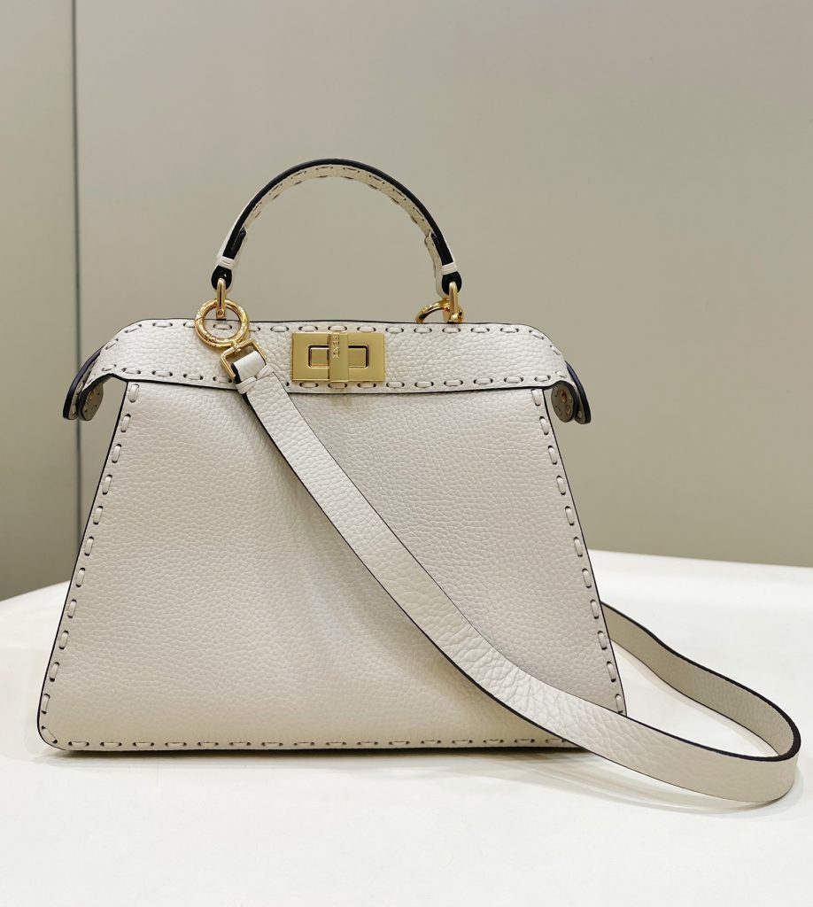 Fendi PEEKABOO Small Handbag – White