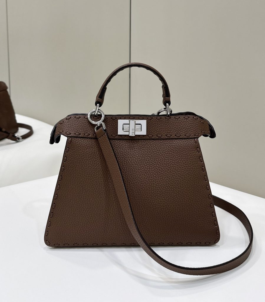 Fendi PEEKABOO Small Handbag – brown