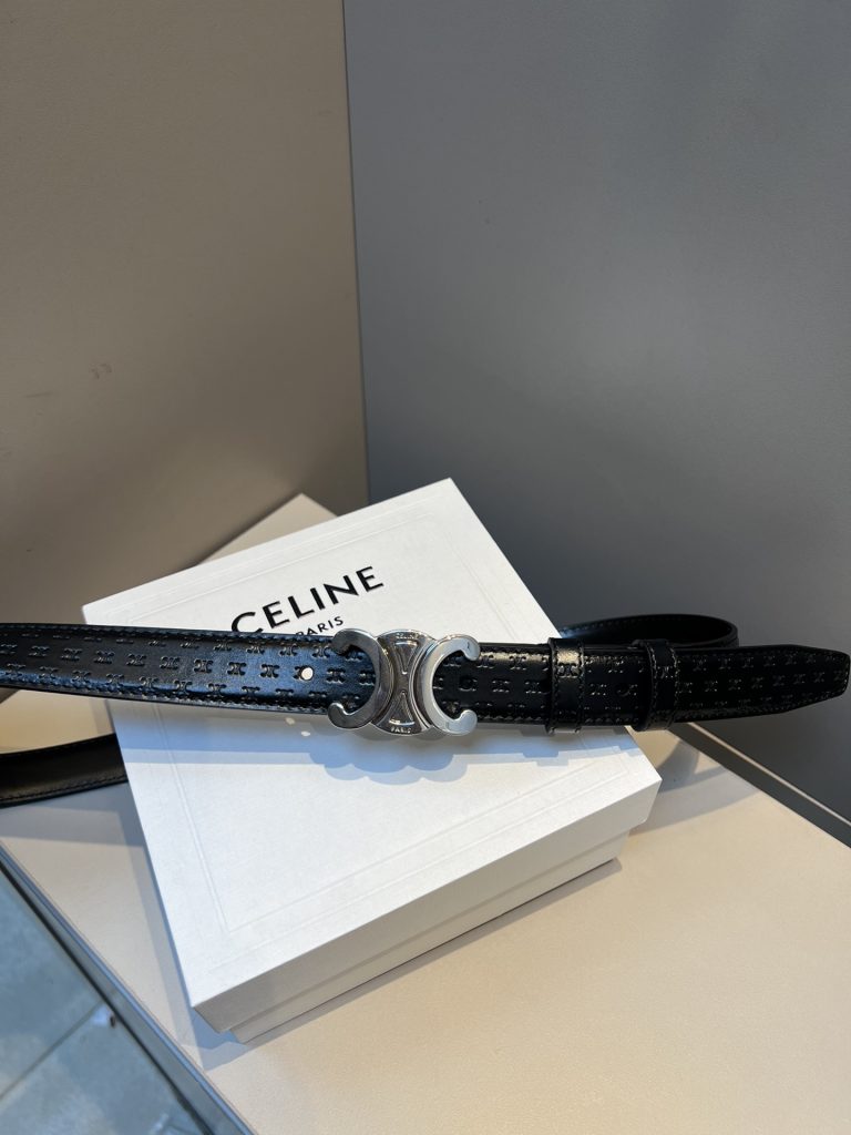 Celine 2.5cm Embossed Belt, Unisex New Collection