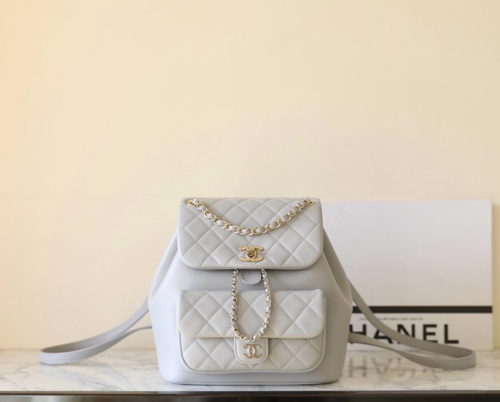 CHANEL Duma Backpack in Gray