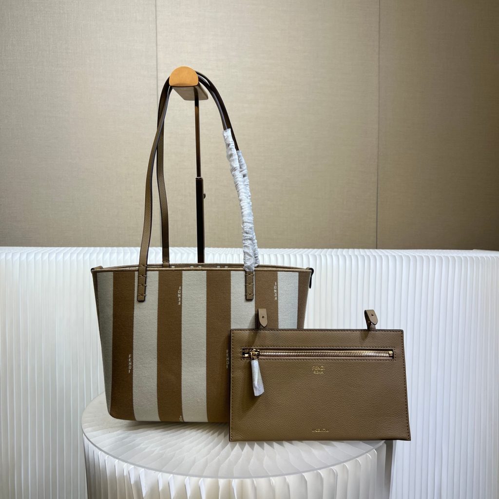 Fendi Roll Tote – Khaki, Reversible