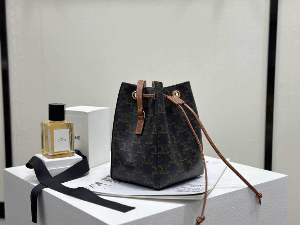 CELINE SAILOR Extra-Small Signature Print Calfskin Bag