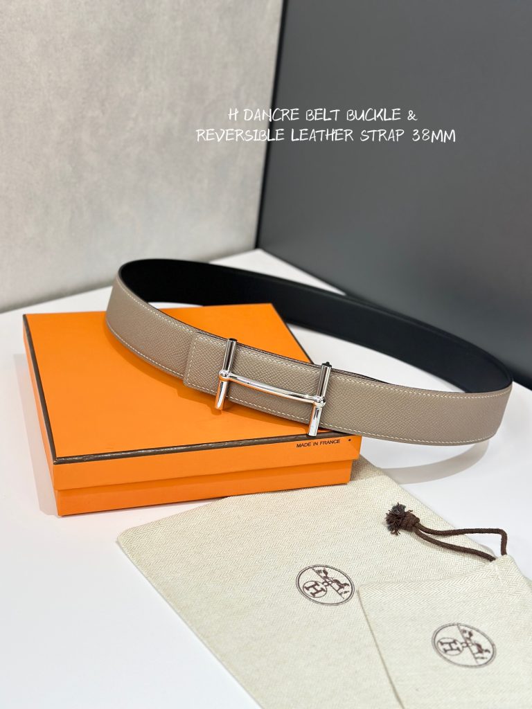 Hermès D’ANCRE Belt Buckle & Reversible Leather Strap