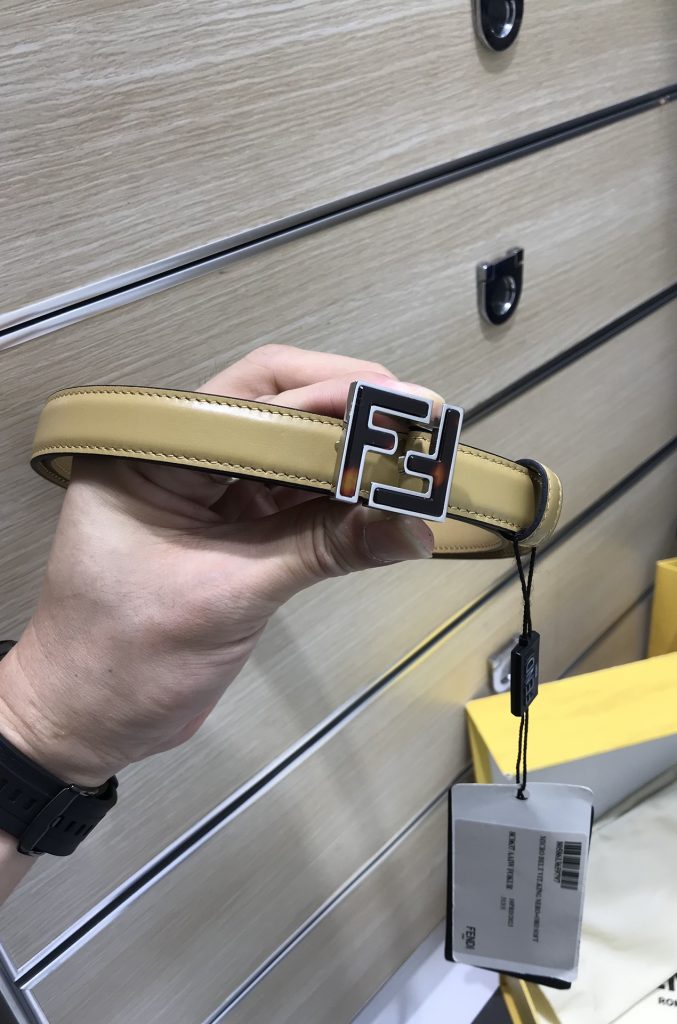 Fendi 2.0cm Belt – Classic Canvas with Top-Grain Calfskin