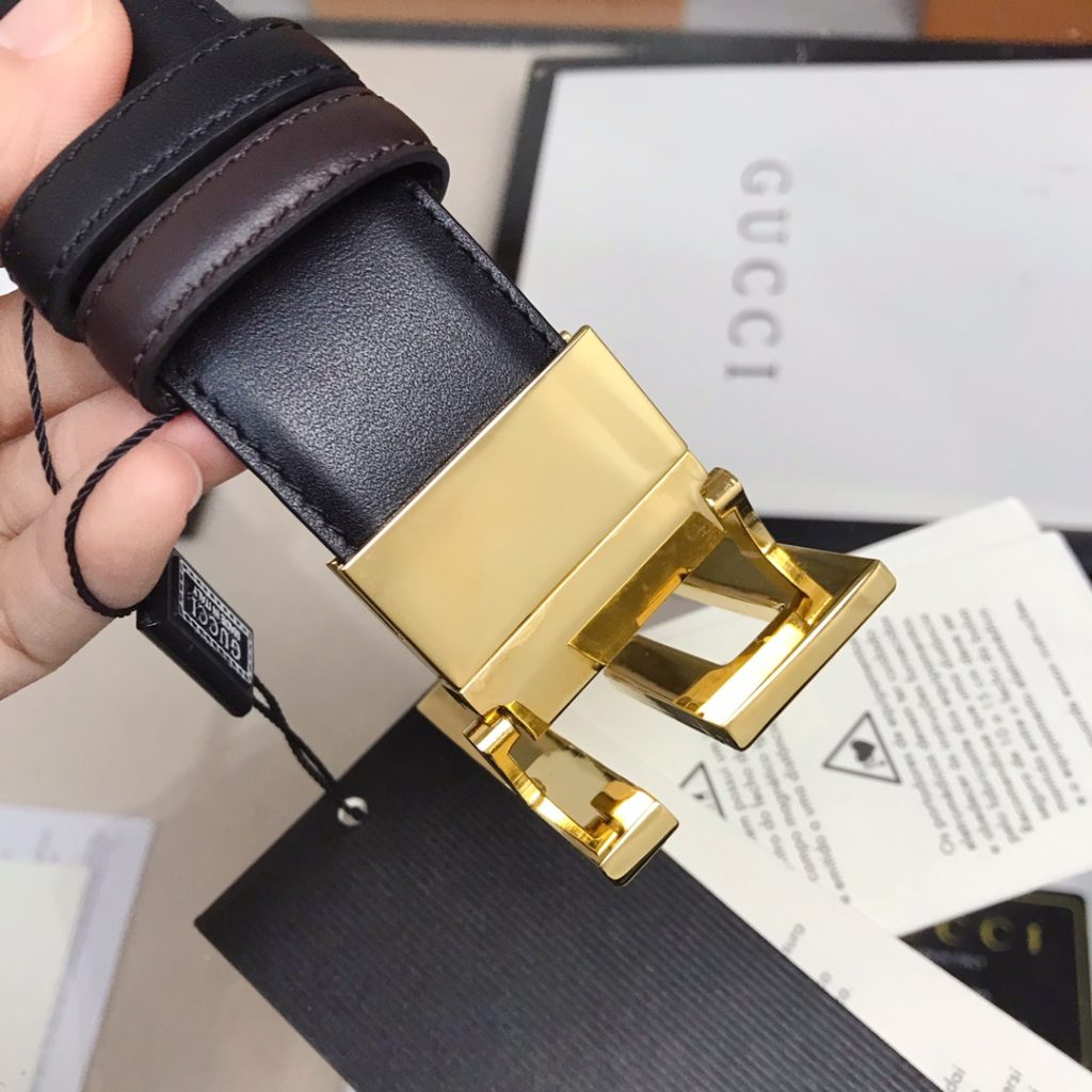 GUCCI New Horizontal Strap, Double G Buckle, 4.0cm