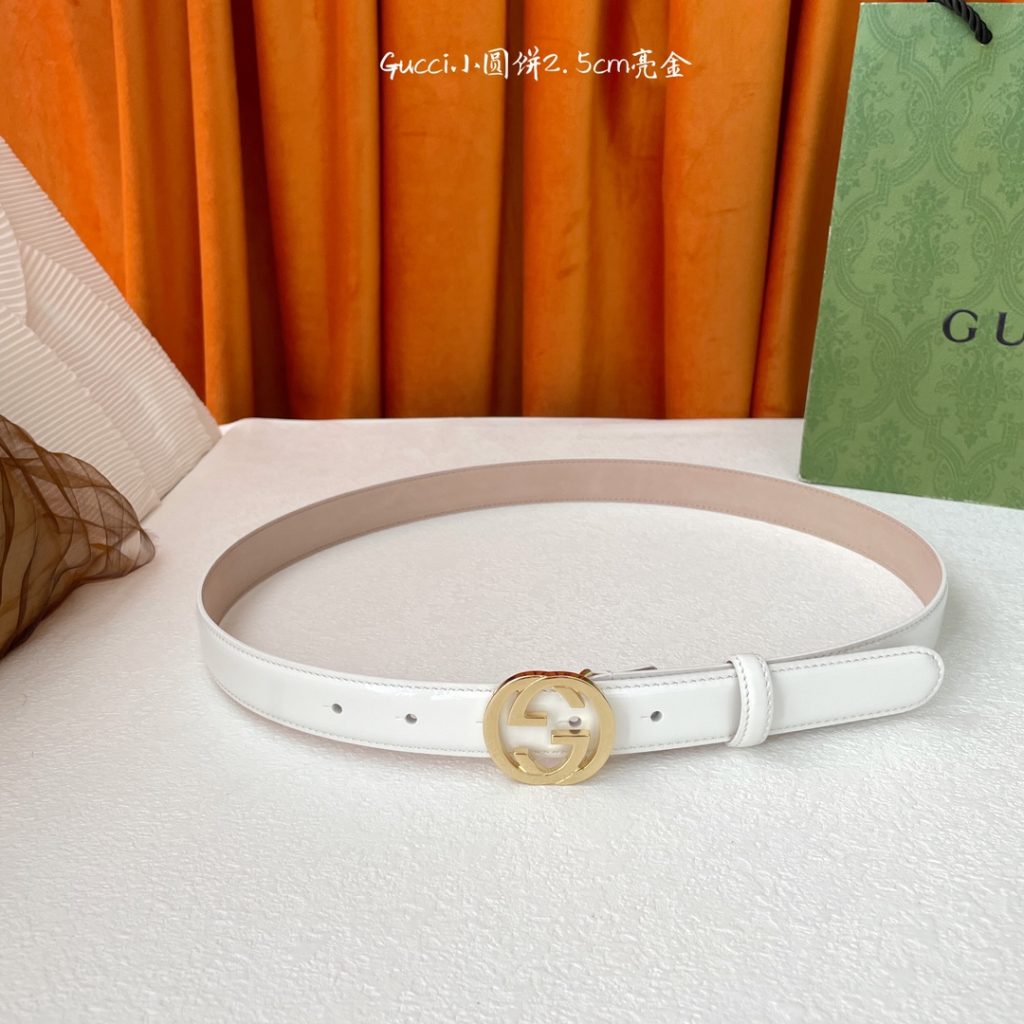 GUCCI New Horizontal Strap, Double G Buckle, 4.0cm