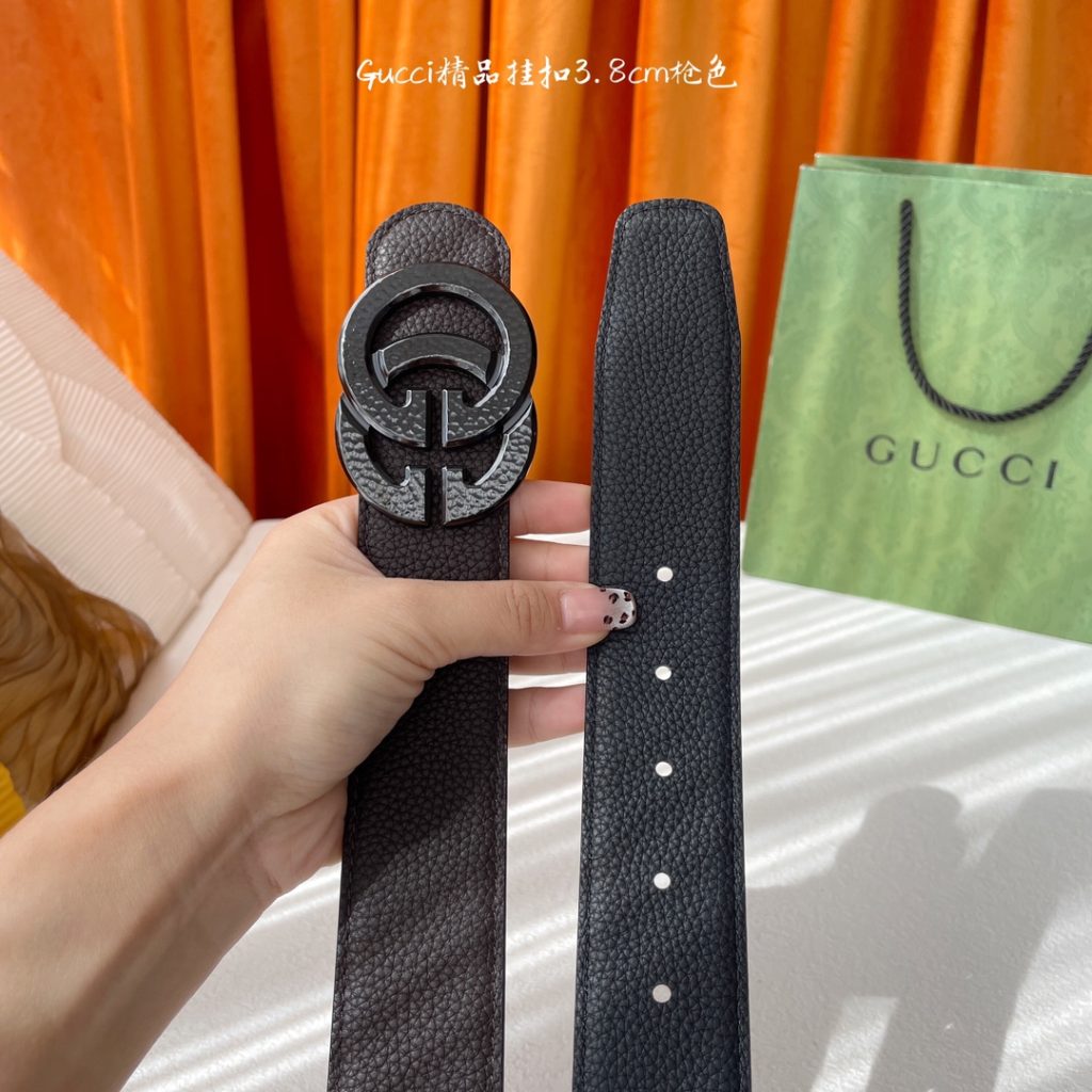 GUCCI New Horizontal Strap, Double G Buckle, 4.0cm