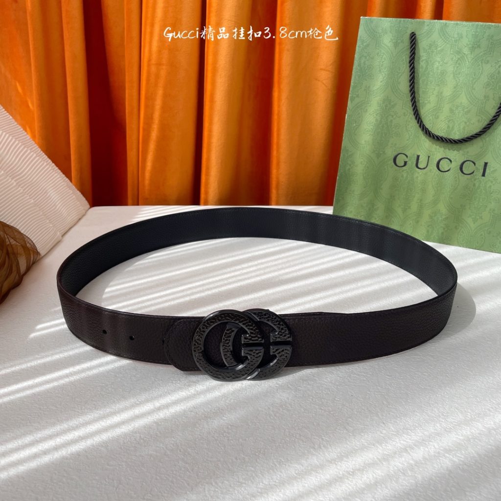 GUCCI New Horizontal Strap, Double G Buckle, 4.0cm