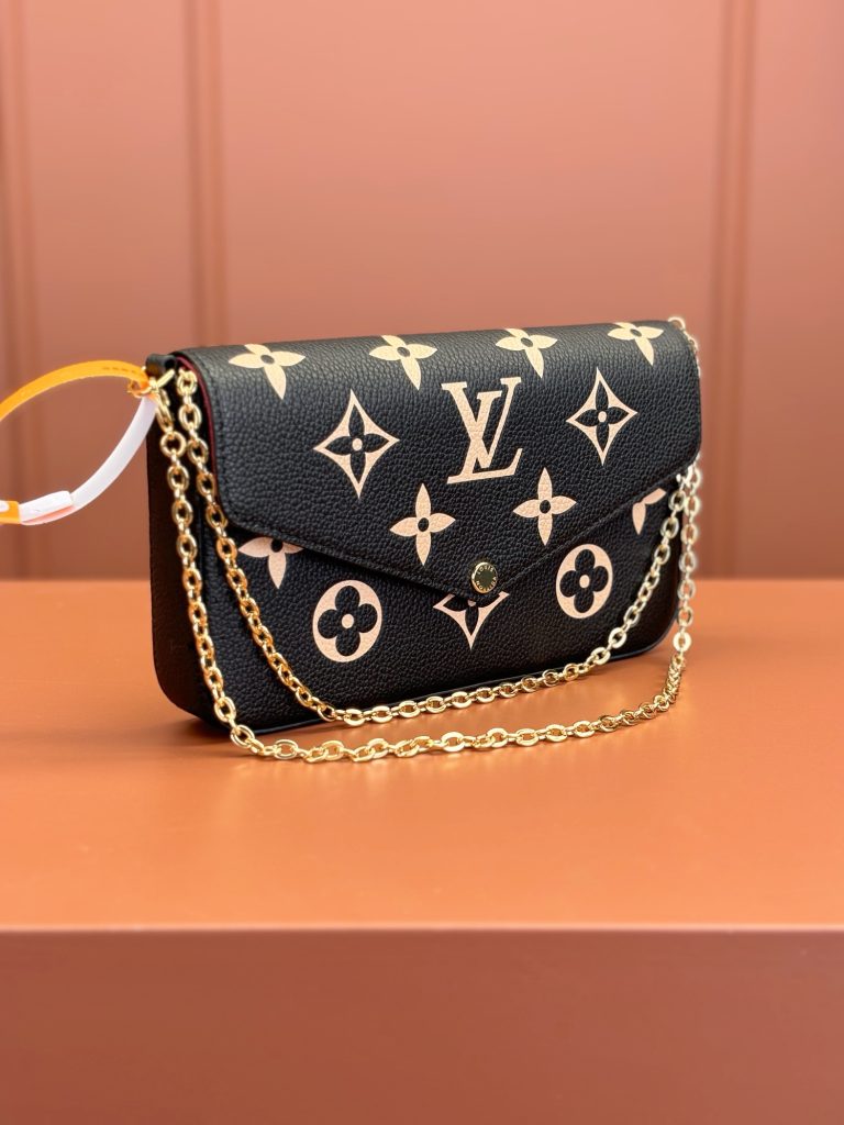 Louis Vuitton POCHETTE FÉLICIE Chain Bag (black)