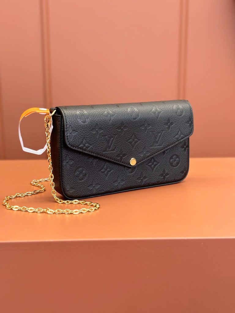 Louis Vuitton POCHETTE FÉLICIE Chain Bag (black)