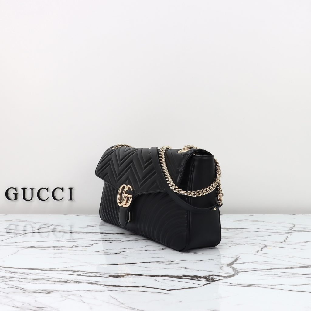 Gucci GG Marmont Large Shoulder Bag Black