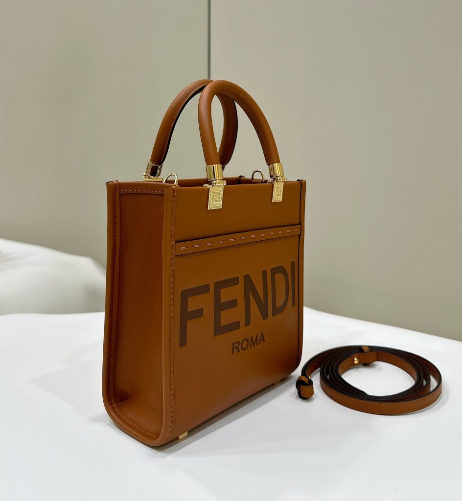 Fendi Full-Leather Embossed Tote Bag