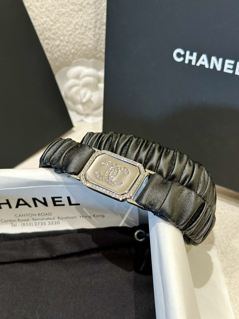 Chanel New Double-Sided Stretch Lambskin Belt