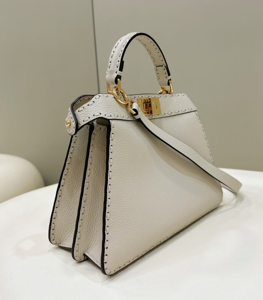 Fendi PEEKABOO Small Handbag – White