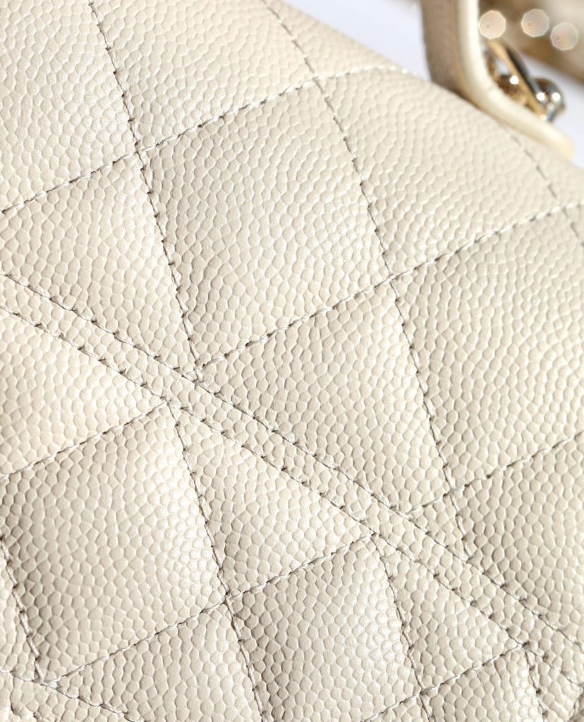 Chanel Handheld Messenger Backpack in Cream White