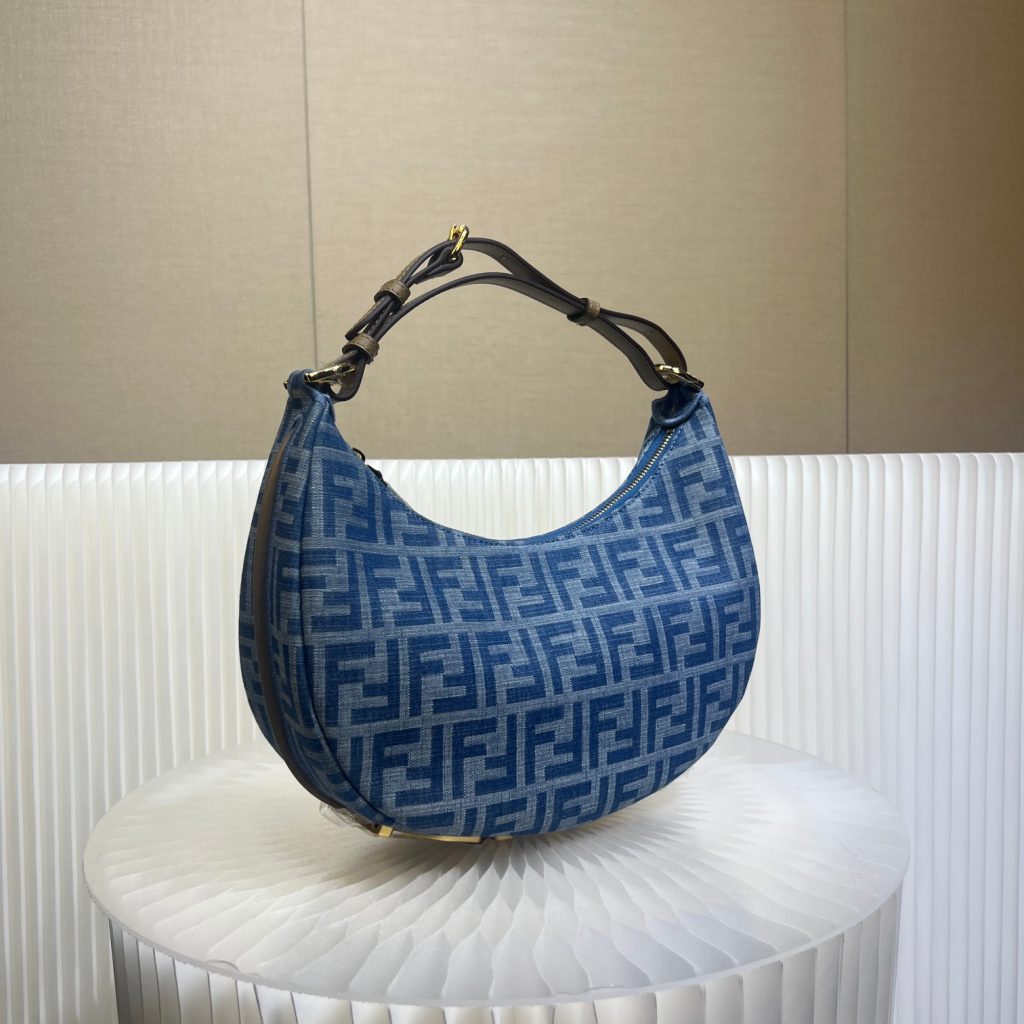 Fendi Denim Praphy Underarm Bag