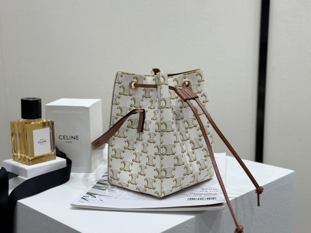 CELINE SAILOR Extra-Small Signature Print Calfskin Bag