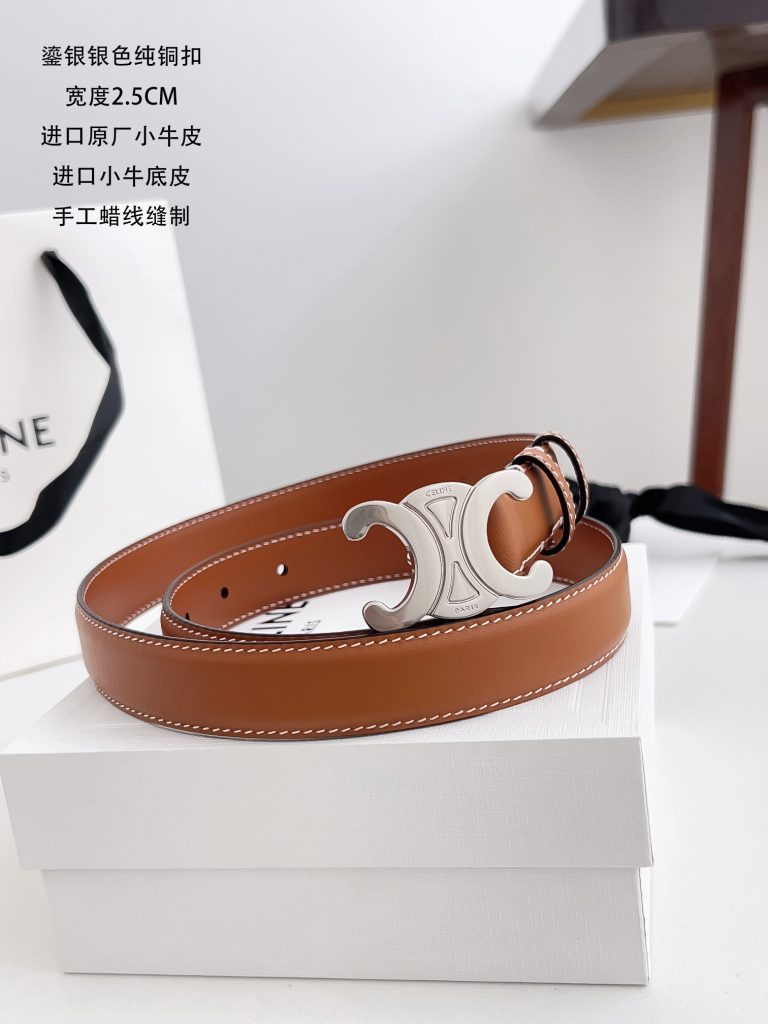 Celine Latest Unisex Belt, 2.5cm Width