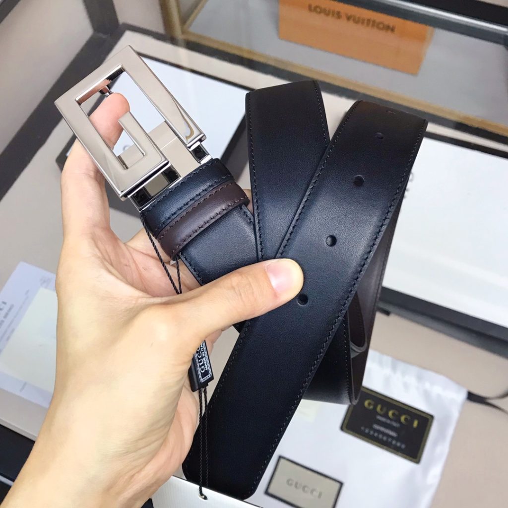 GUCCI New Horizontal Strap, Double G Buckle, 4.0cm