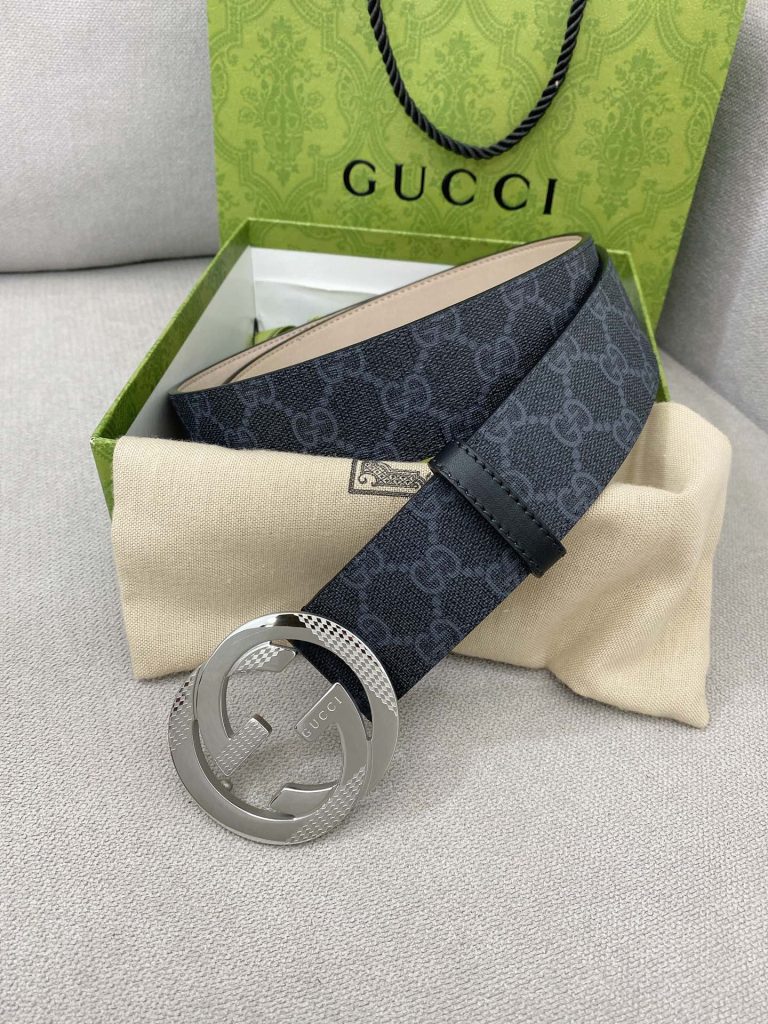 GUCCI New Horizontal Strap, Double G Buckle, 4.0cm