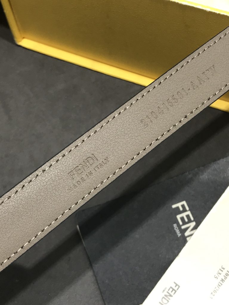 Fendi 2.0cm Belt – Classic Canvas with Top-Grain Calfskin