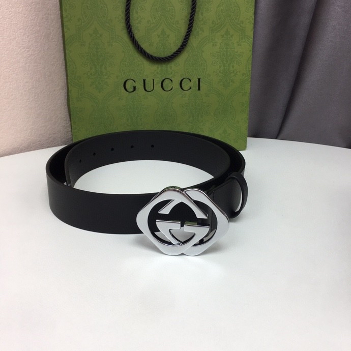 GUCCI New Horizontal Strap, Double G Buckle, 4.0cm