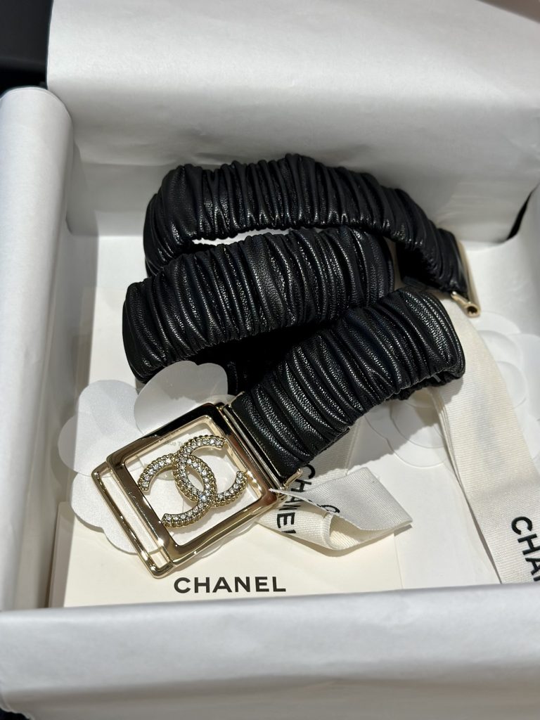 Chanel New Double-Sided Stretch Lambskin Belt