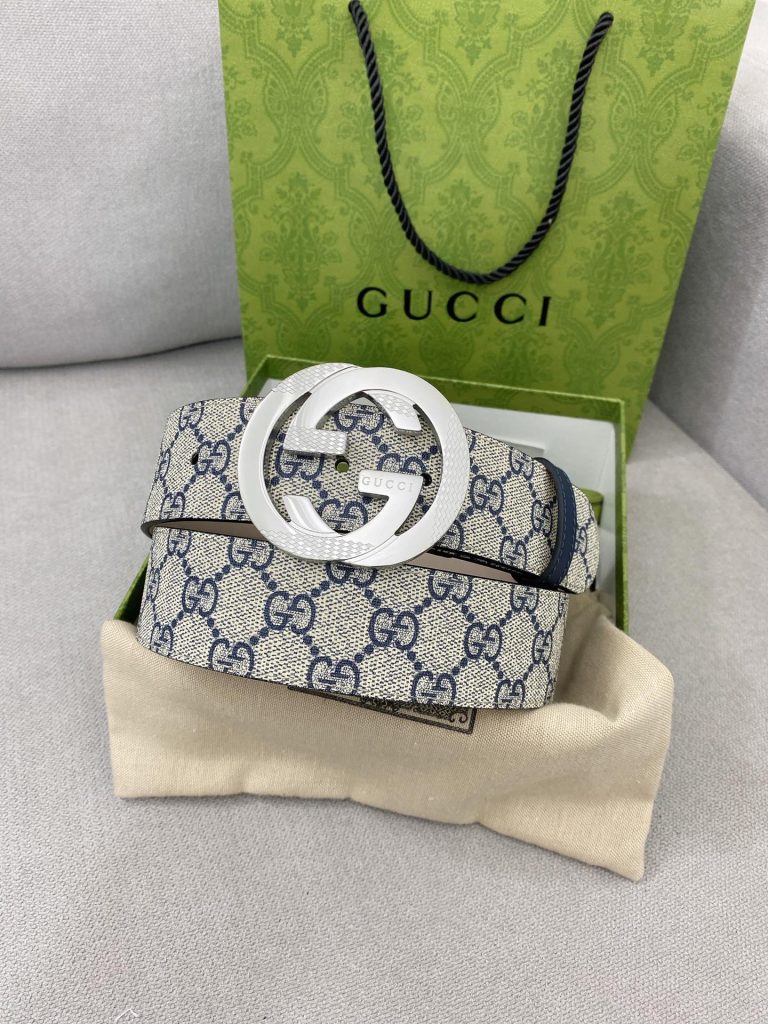 GUCCI New Horizontal Strap, Double G Buckle, 4.0cm