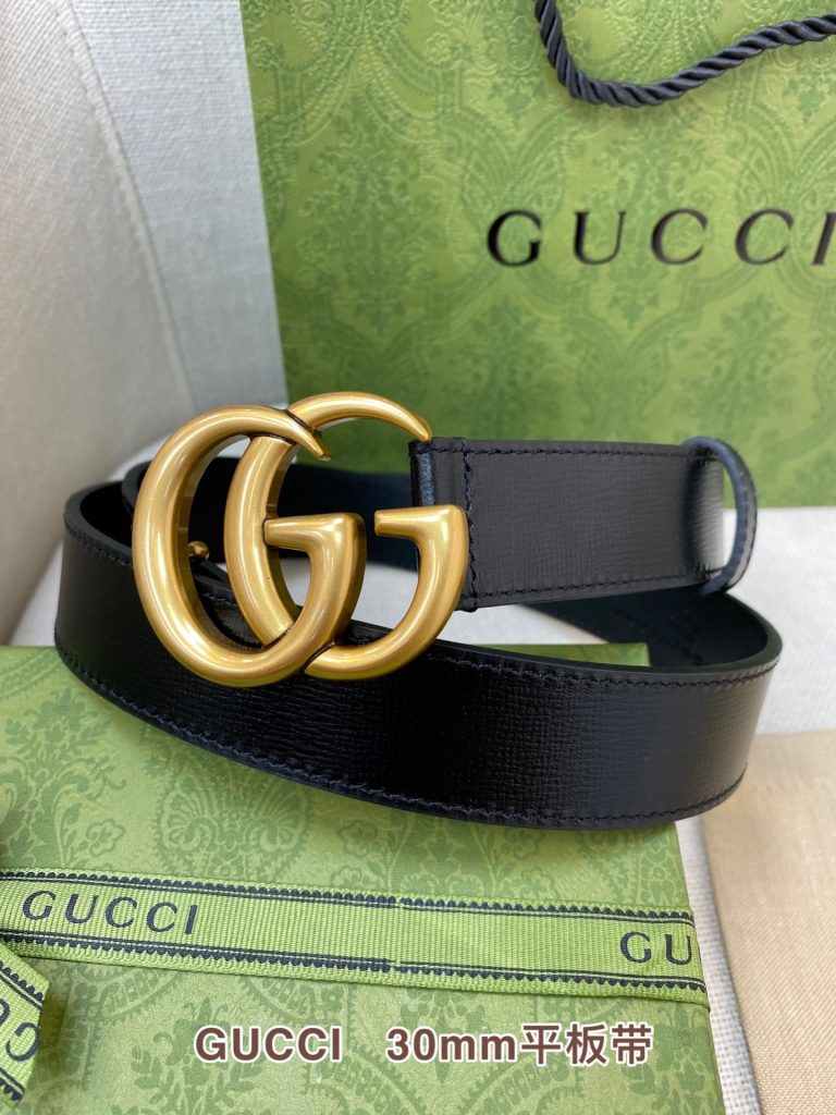 GUCCI New Horizontal Strap, Double G Buckle, 4.0cm