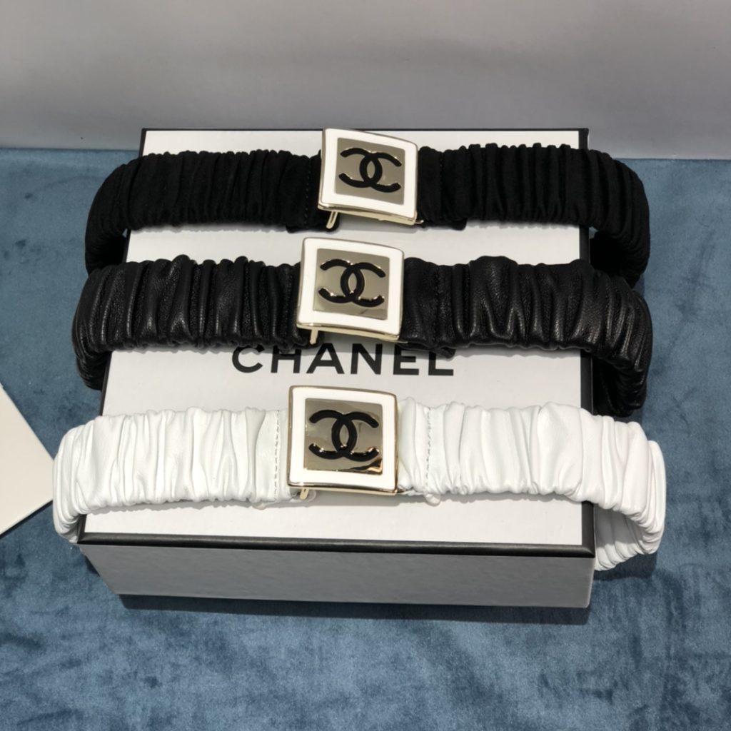 Chanel New Double-Sided Stretch Lambskin Belt