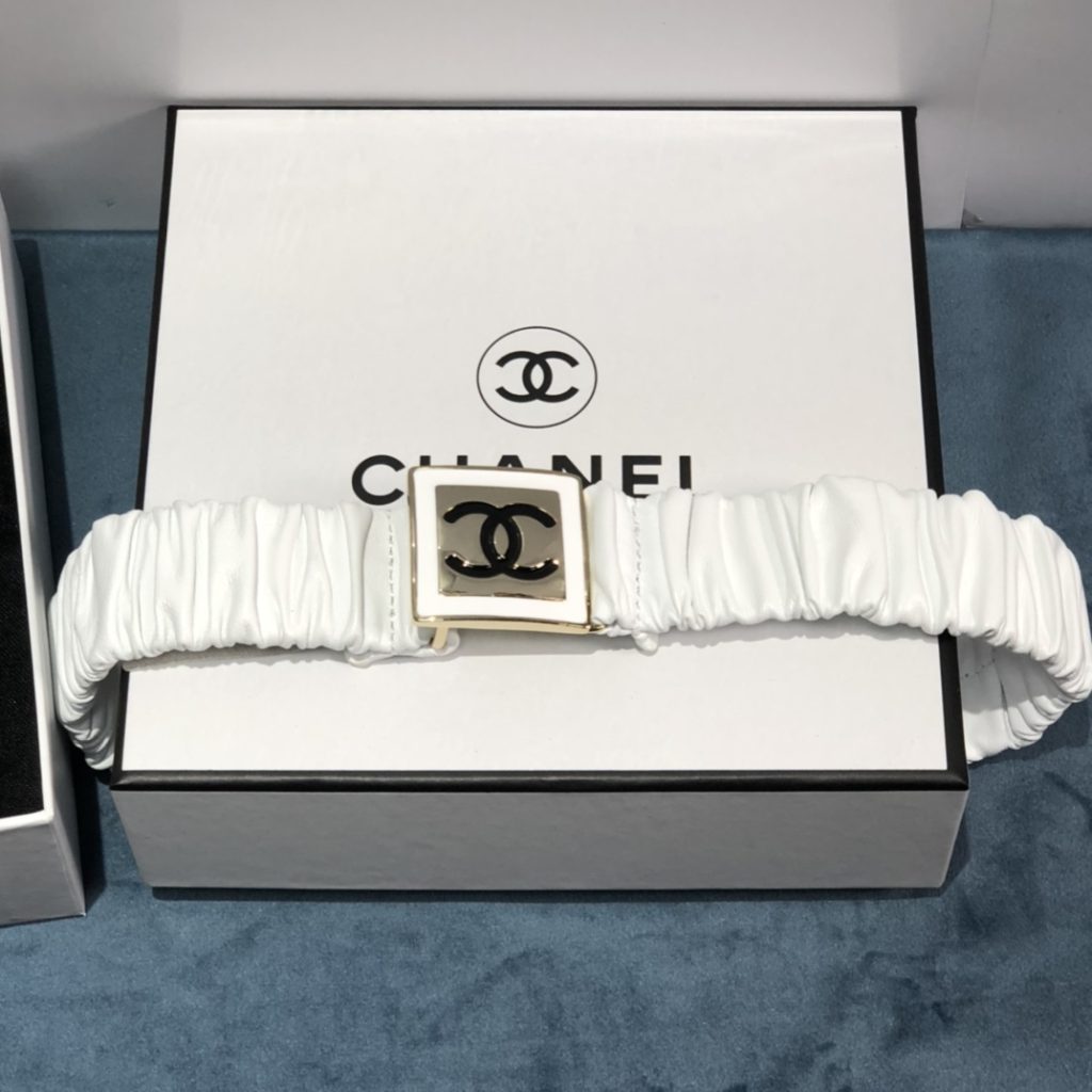 Chanel New Double-Sided Stretch Lambskin Belt