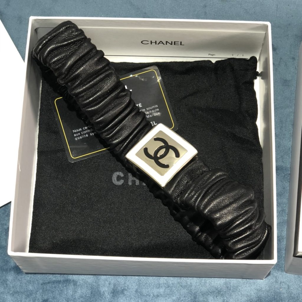 Chanel New Double-Sided Stretch Lambskin Belt