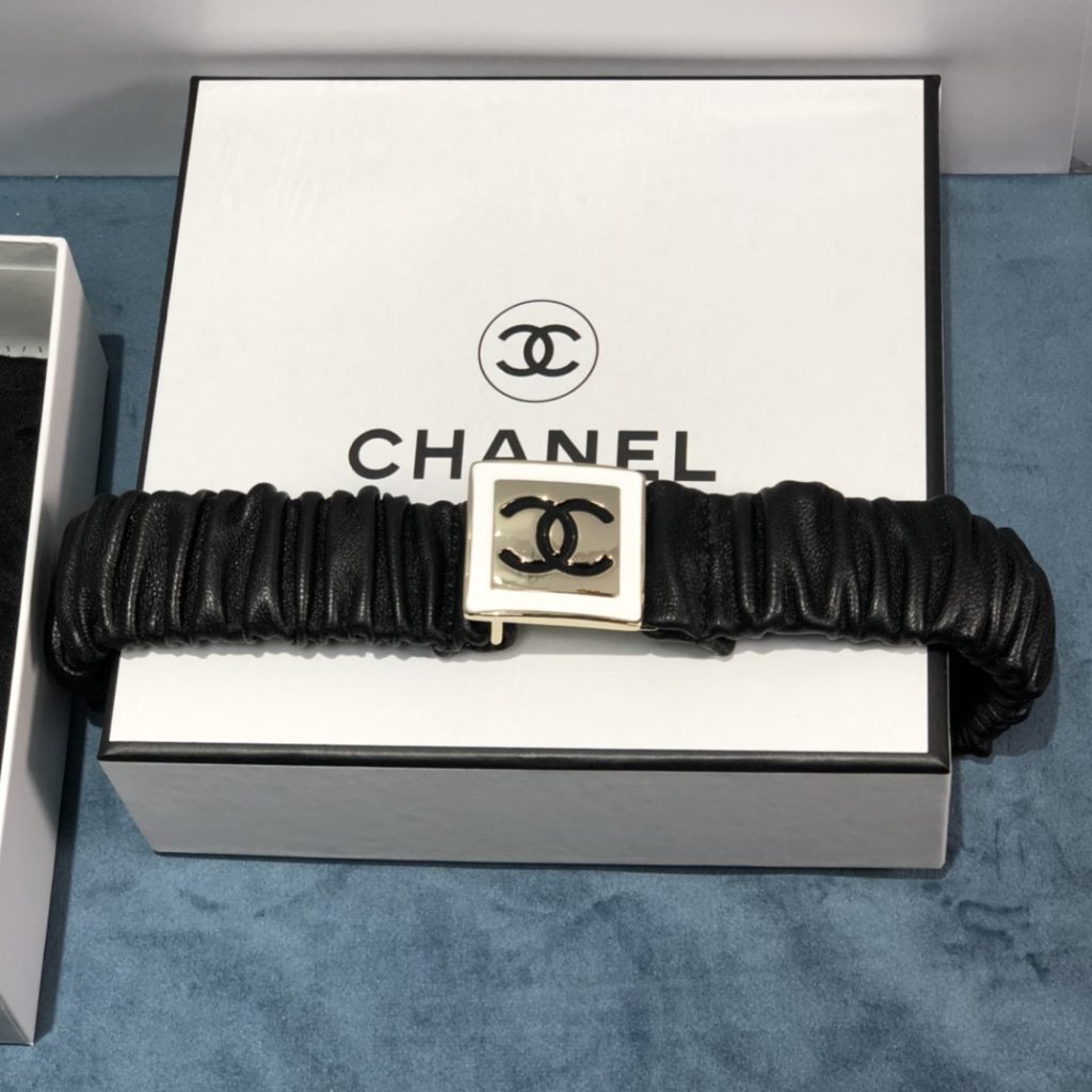 Chanel New Double-Sided Stretch Lambskin Belt