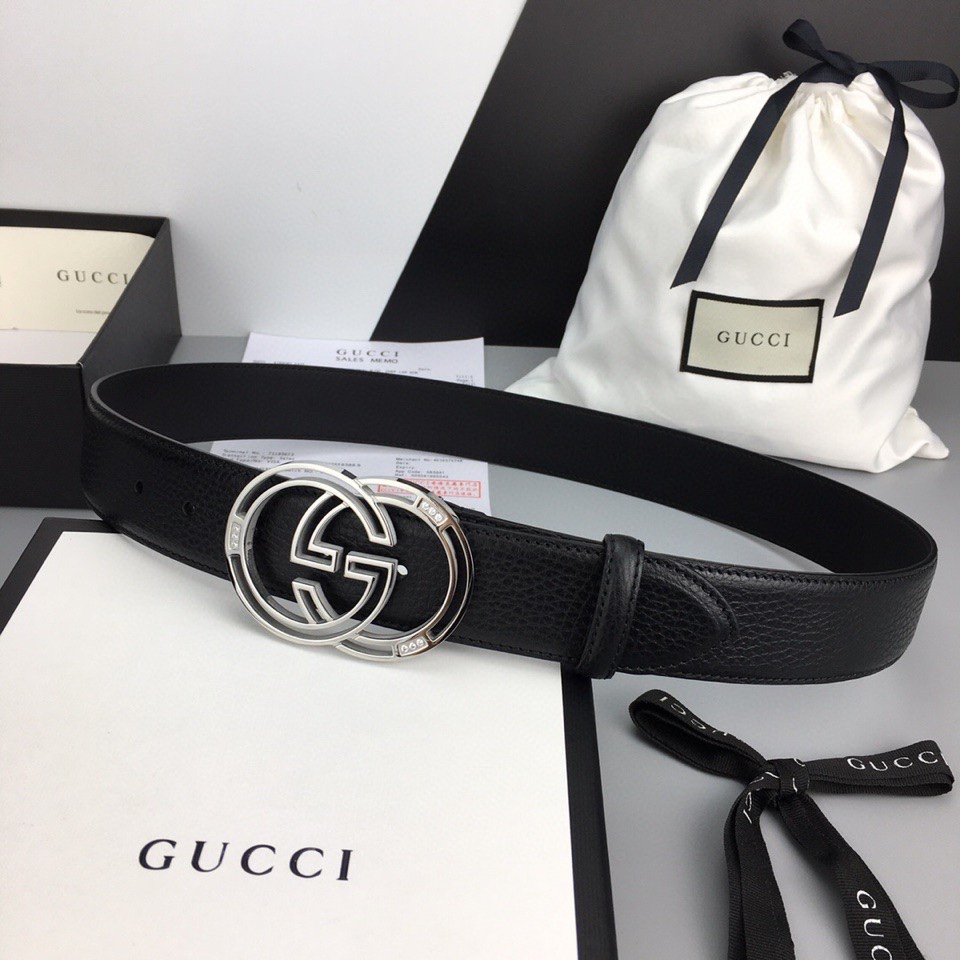 GUCCI New Horizontal Strap, Double G Buckle, 4.0cm