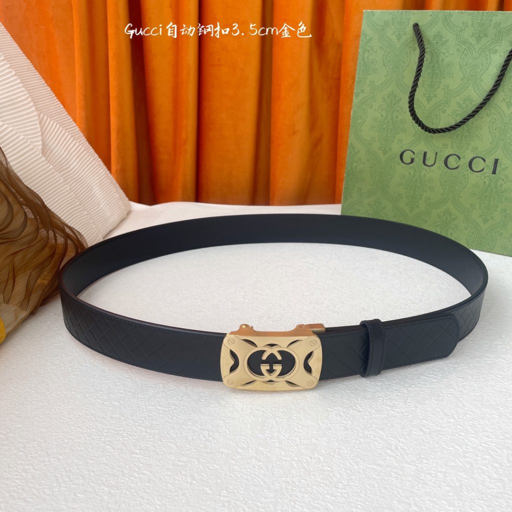 GUCCI New Horizontal Strap, Double G Buckle, 4.0cm