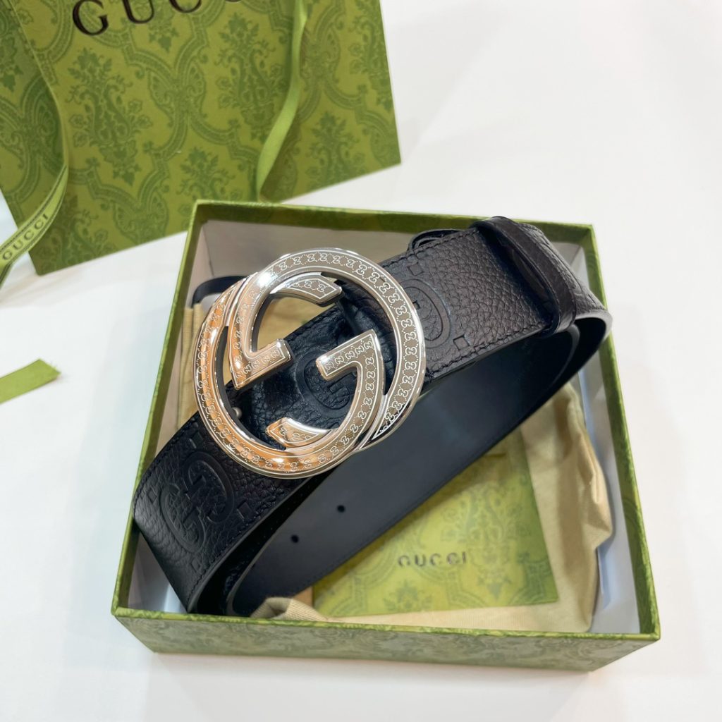 GUCCI New Horizontal Strap, Double G Buckle, 4.0cm