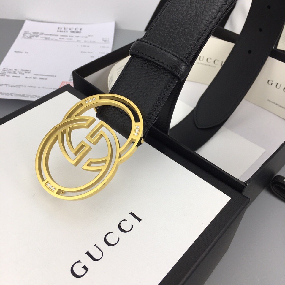 GUCCI New Horizontal Strap, Double G Buckle, 4.0cm