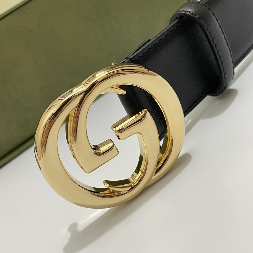 GUCCI New Horizontal Strap, Double G Buckle, 4.0cm