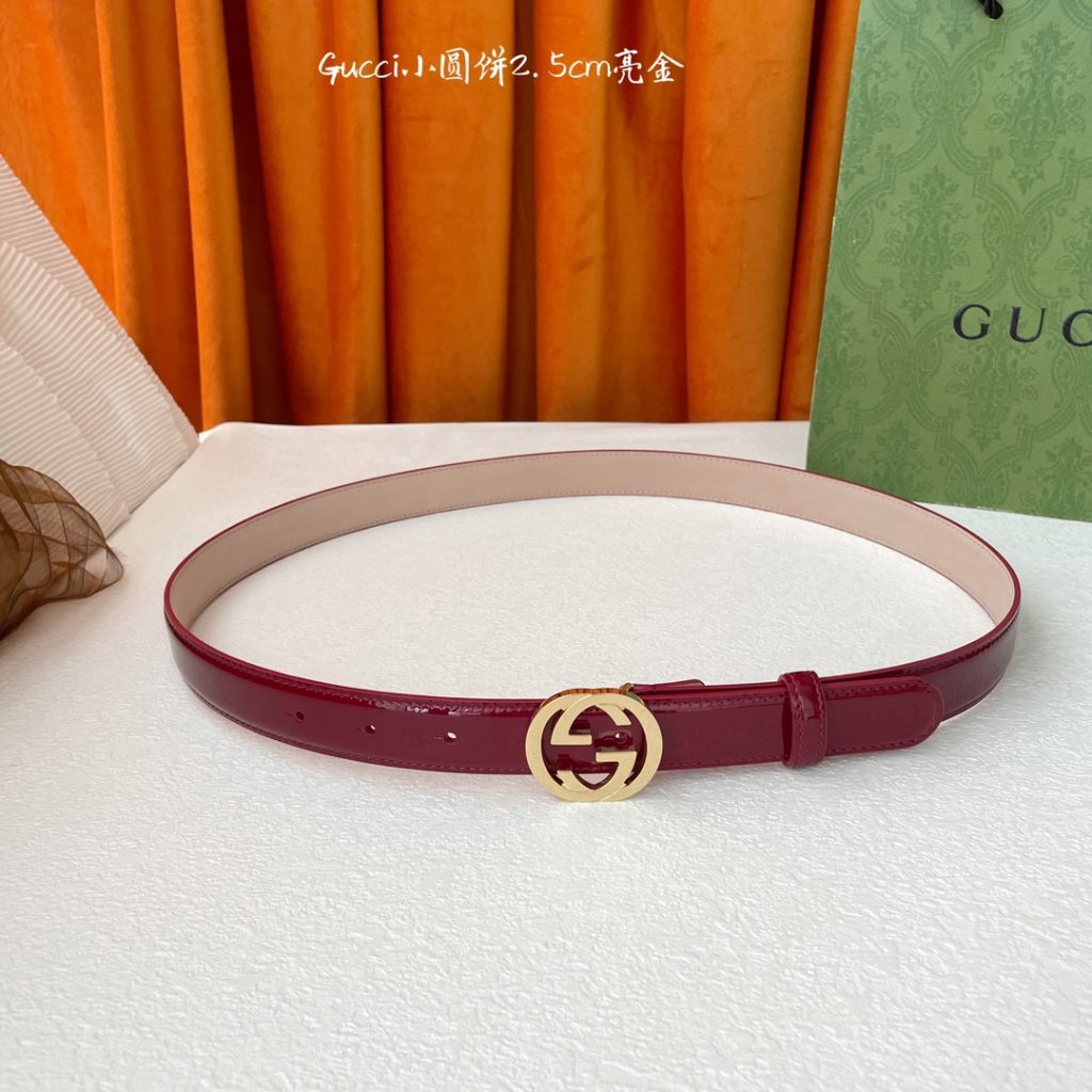 GUCCI New Horizontal Strap, Double G Buckle, 4.0cm