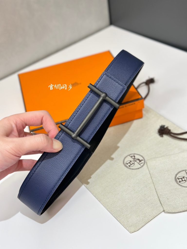 Hermès D’ANCRE Belt Buckle & Reversible Leather Strap