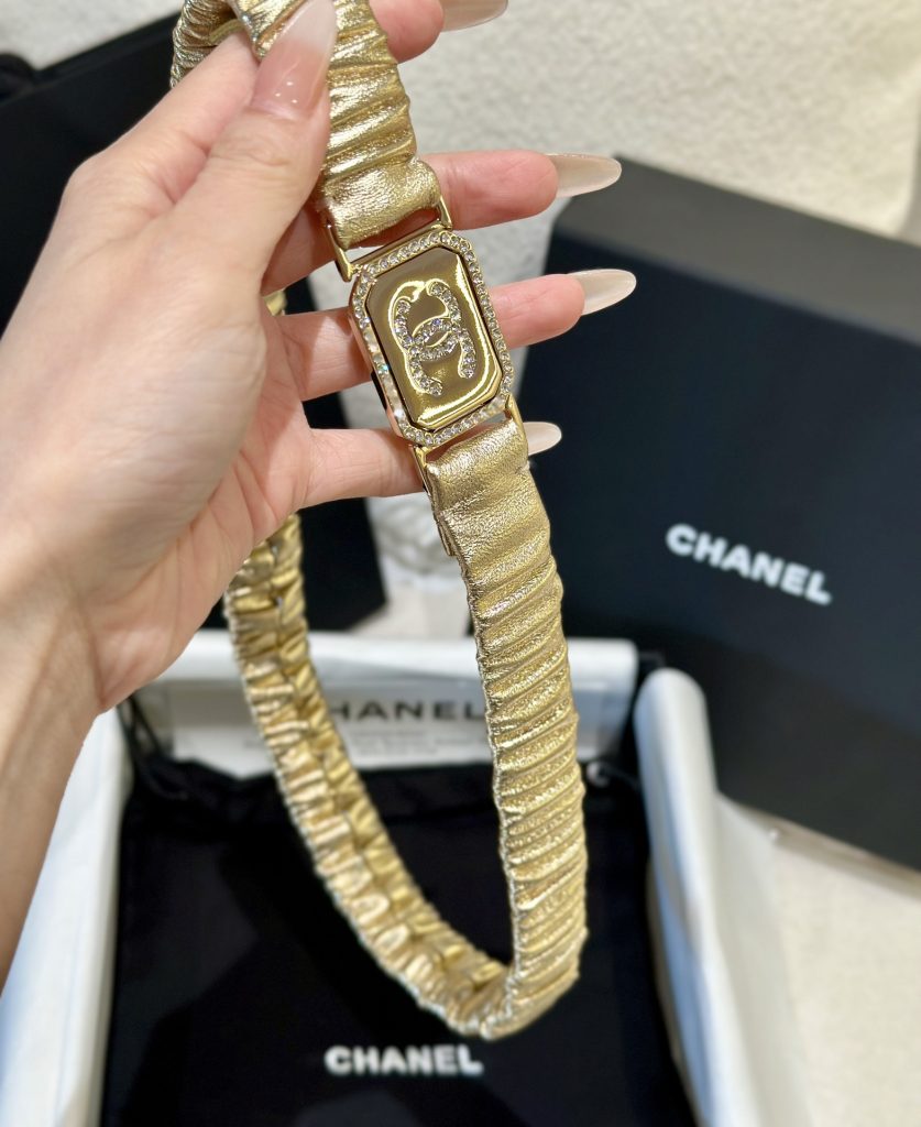 Chanel New Double-Sided Stretch Lambskin Belt