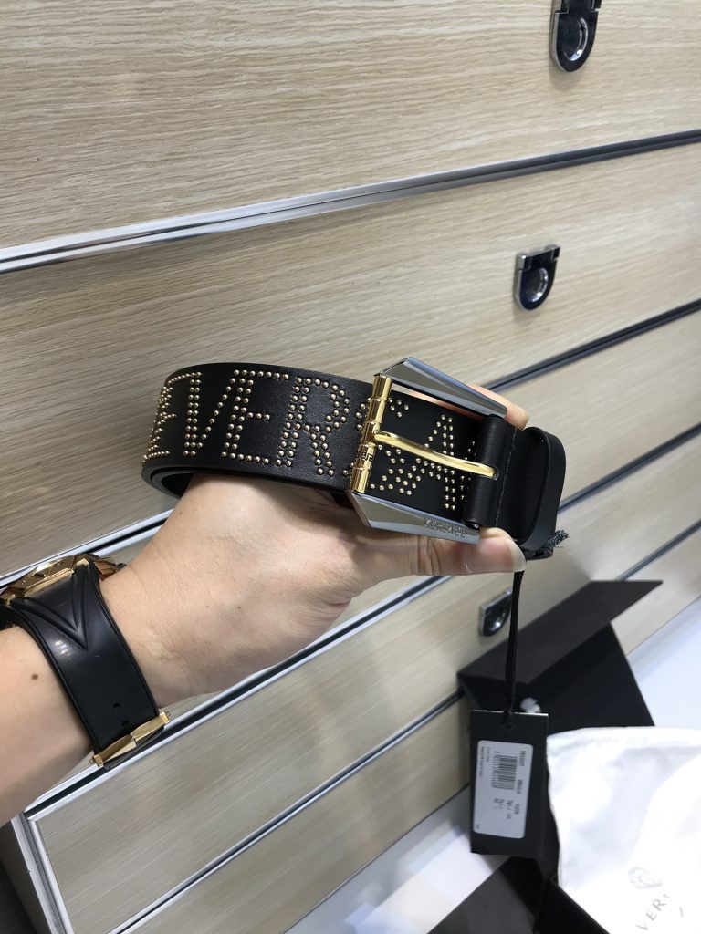 Versace Belt – 38mm Wide, Intricate Design with Premium Calfskin