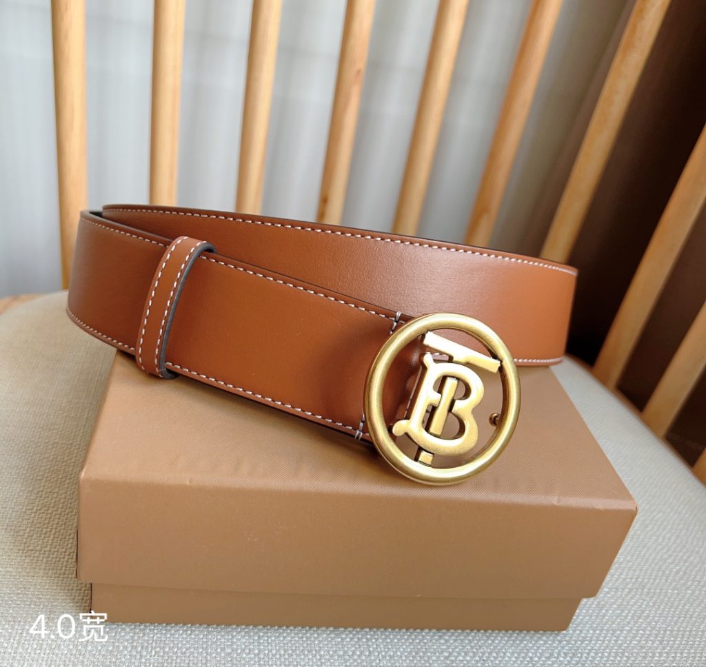 Burberry Litchi Texture Belt – Luxury 3.8cm