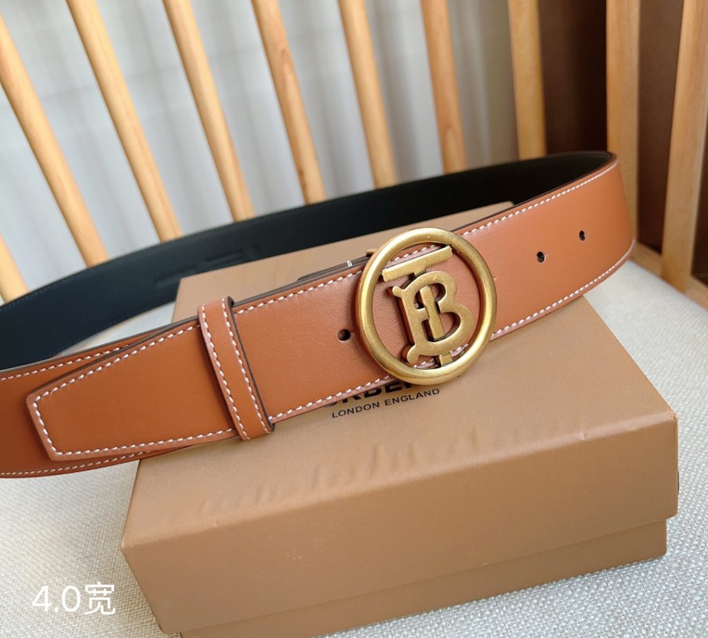 Burberry Litchi Texture Belt – Luxury 3.8cm