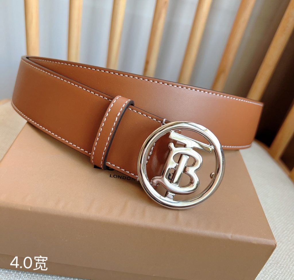 Burberry Litchi Texture Belt – Luxury 3.8cm