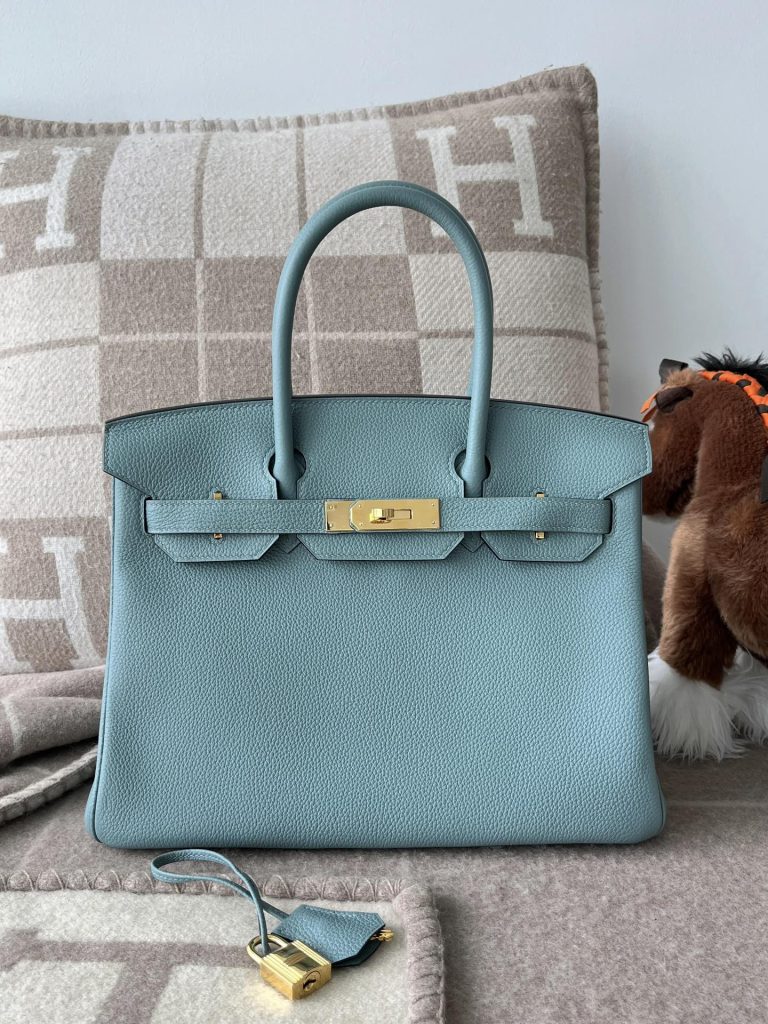 Birkin 30CM TOGO 3P Blue Atoll GHW