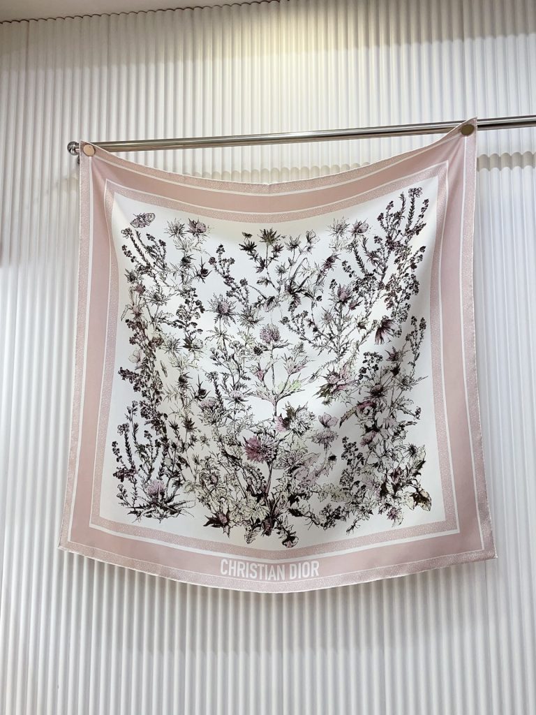 Dior top-quality twill silk square scarf