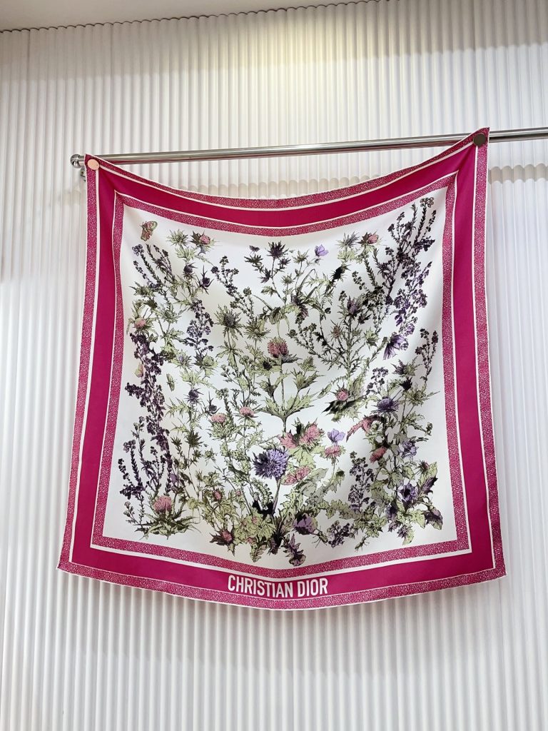 Dior top-quality twill silk square scarf