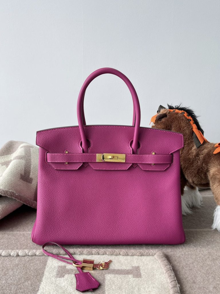 Birkin 30CM TOGO L3 Rose Pourpre GHW